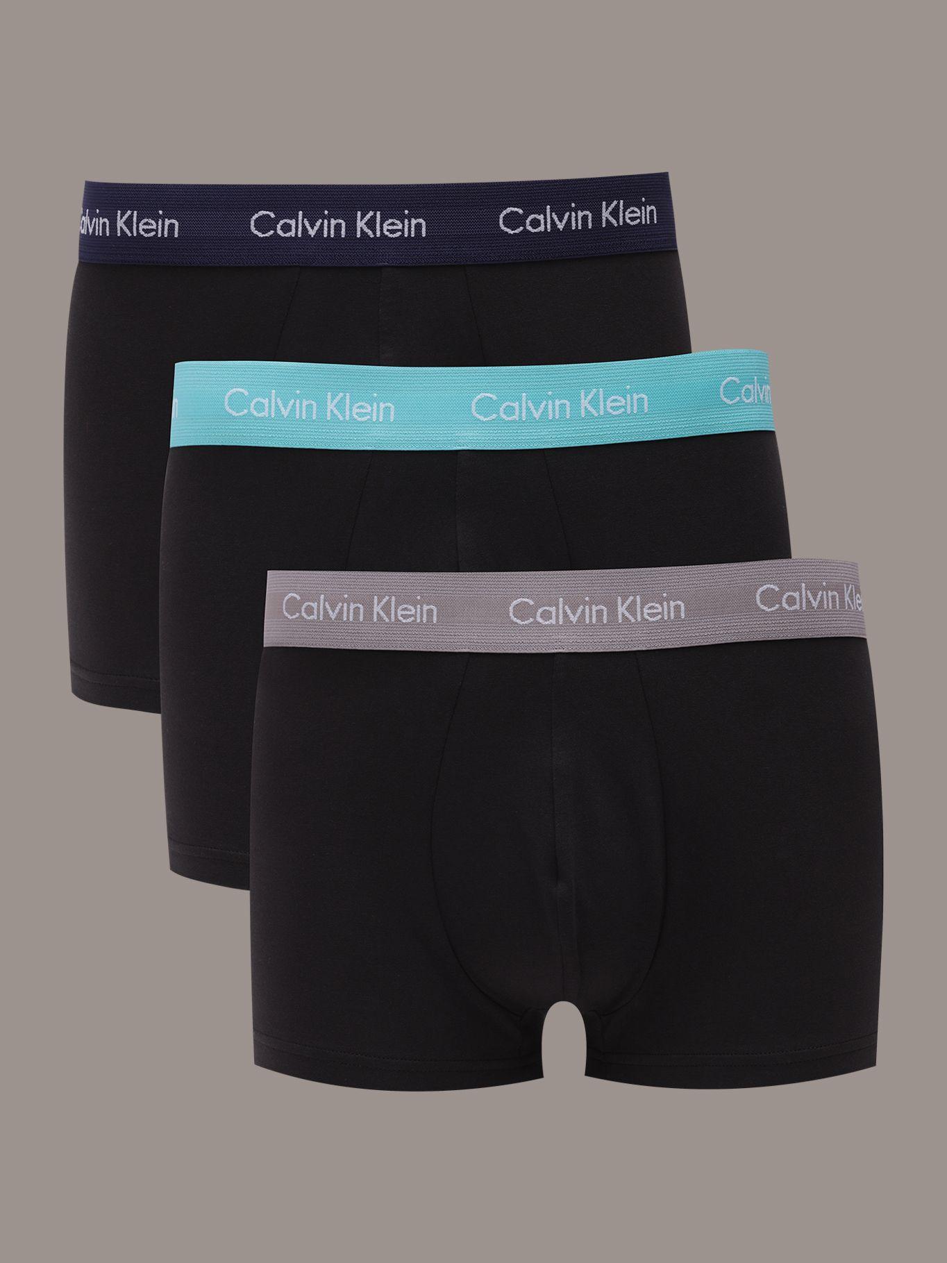Pack 3 Bóxers Low Trunk Cotton Rise Negro Calvin Klein-0