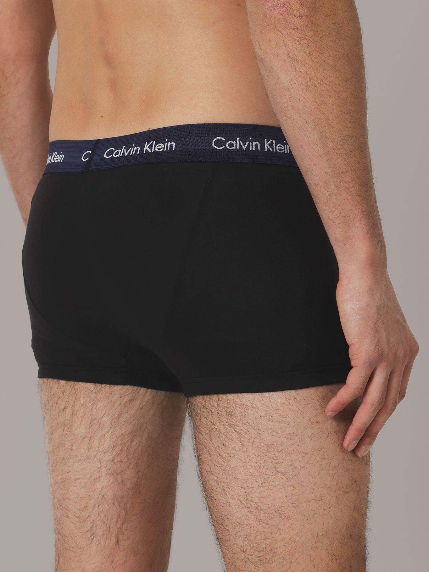 Pack 3 Bóxers Low Trunk Cotton Rise Negro Calvin Klein-3