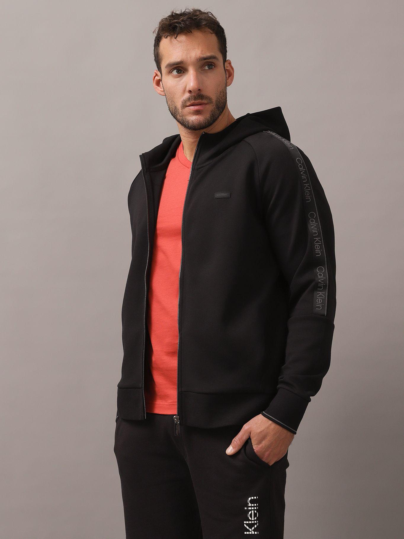 Polerón con Gorro Logo Tape Raglan Negro Calvin Klein-0