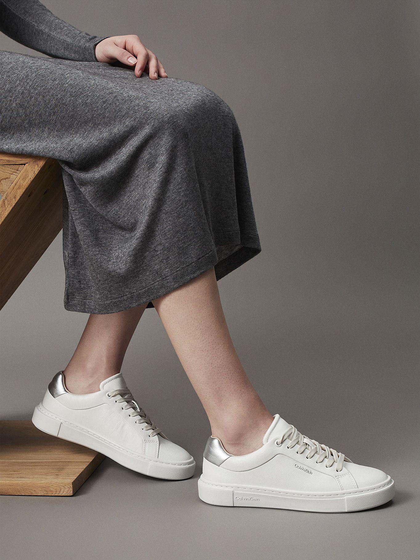 Zapatillas de cuero Blanco Calvin Klein-5