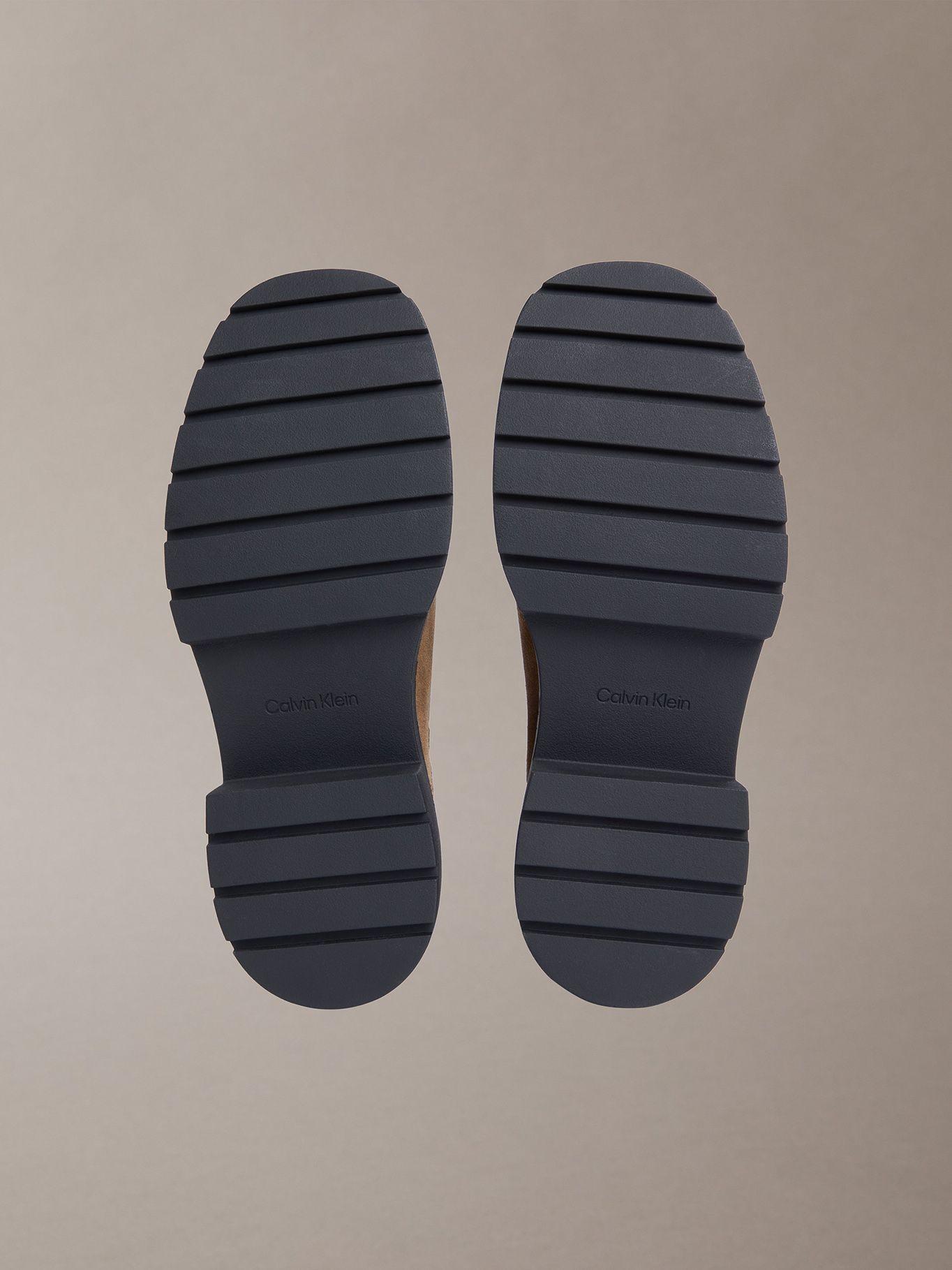 Botas Chelsea Chunky de Gamuza Cafe Calvin Klein-3