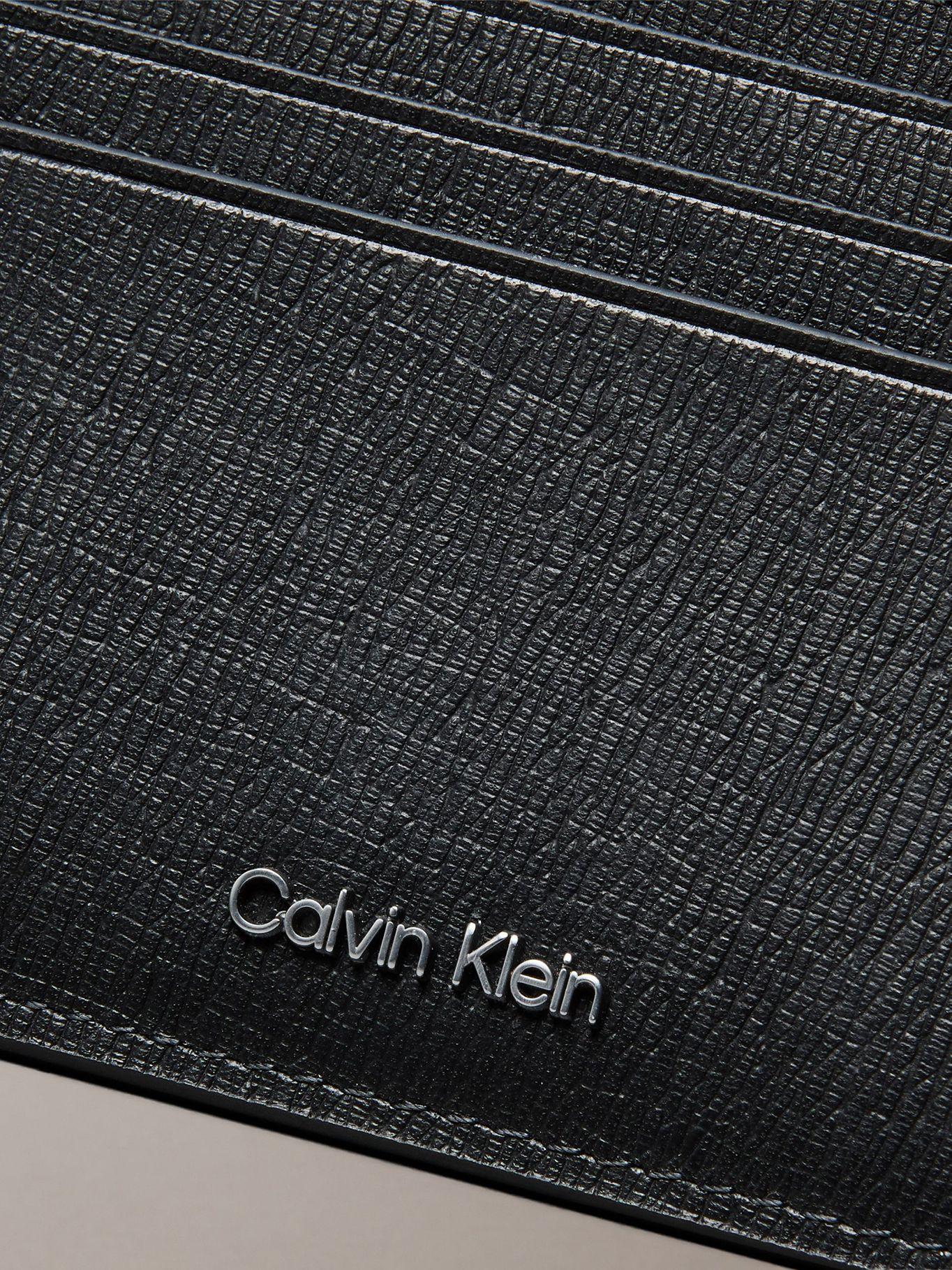 Tarjetero Cuero con Acabado Saffiano Negro Calvin Klein-2