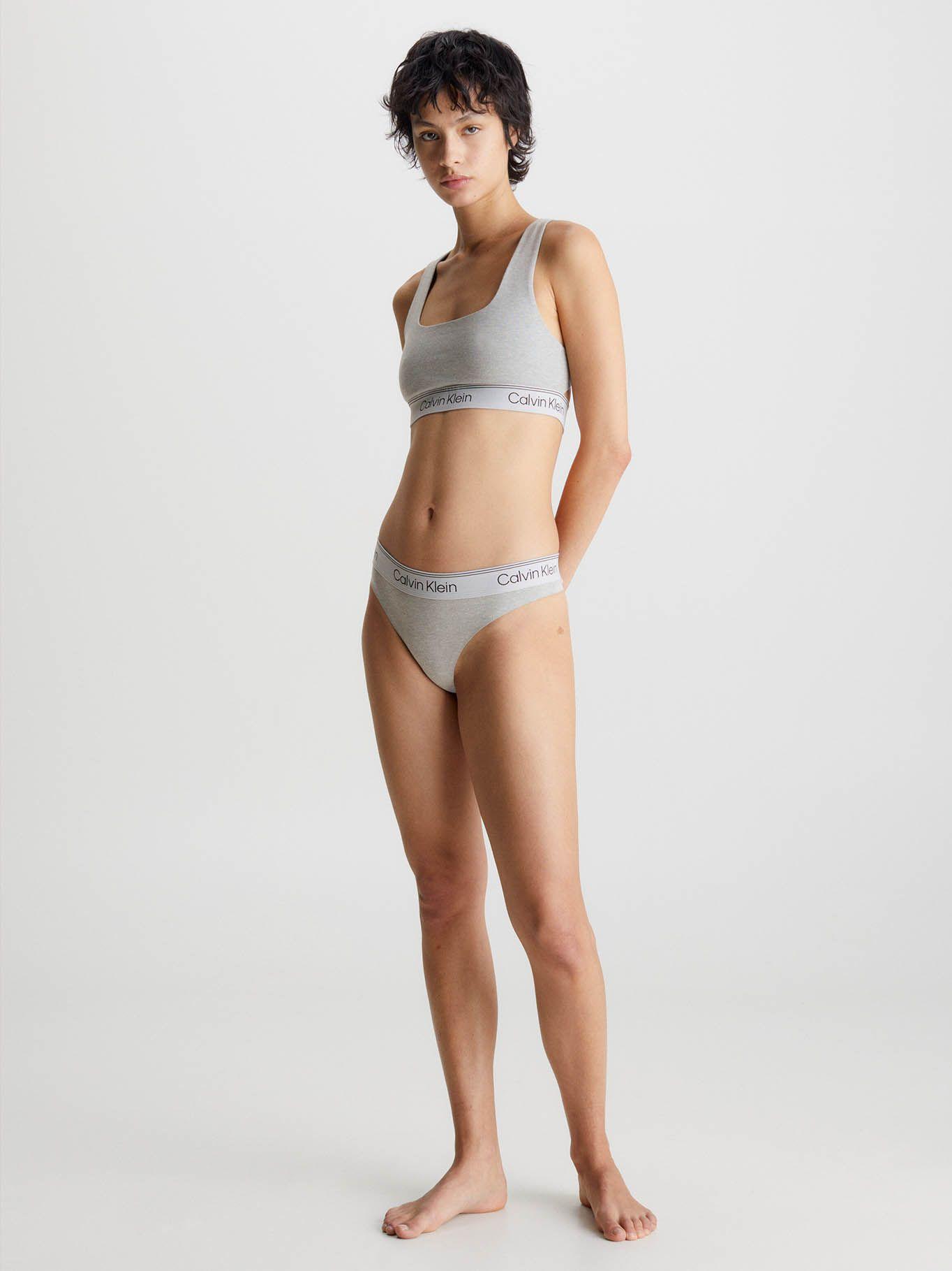 Bralette con logo Gris Calvin Klein-1