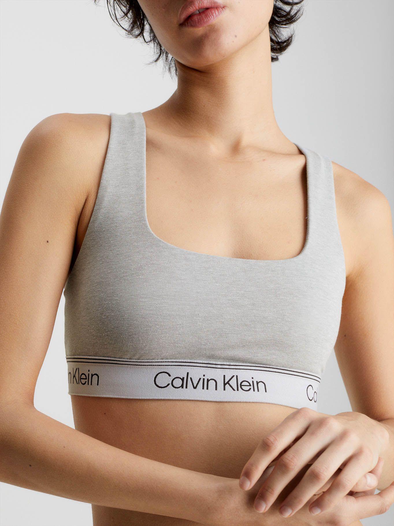 Bralette con logo Gris Calvin Klein-3