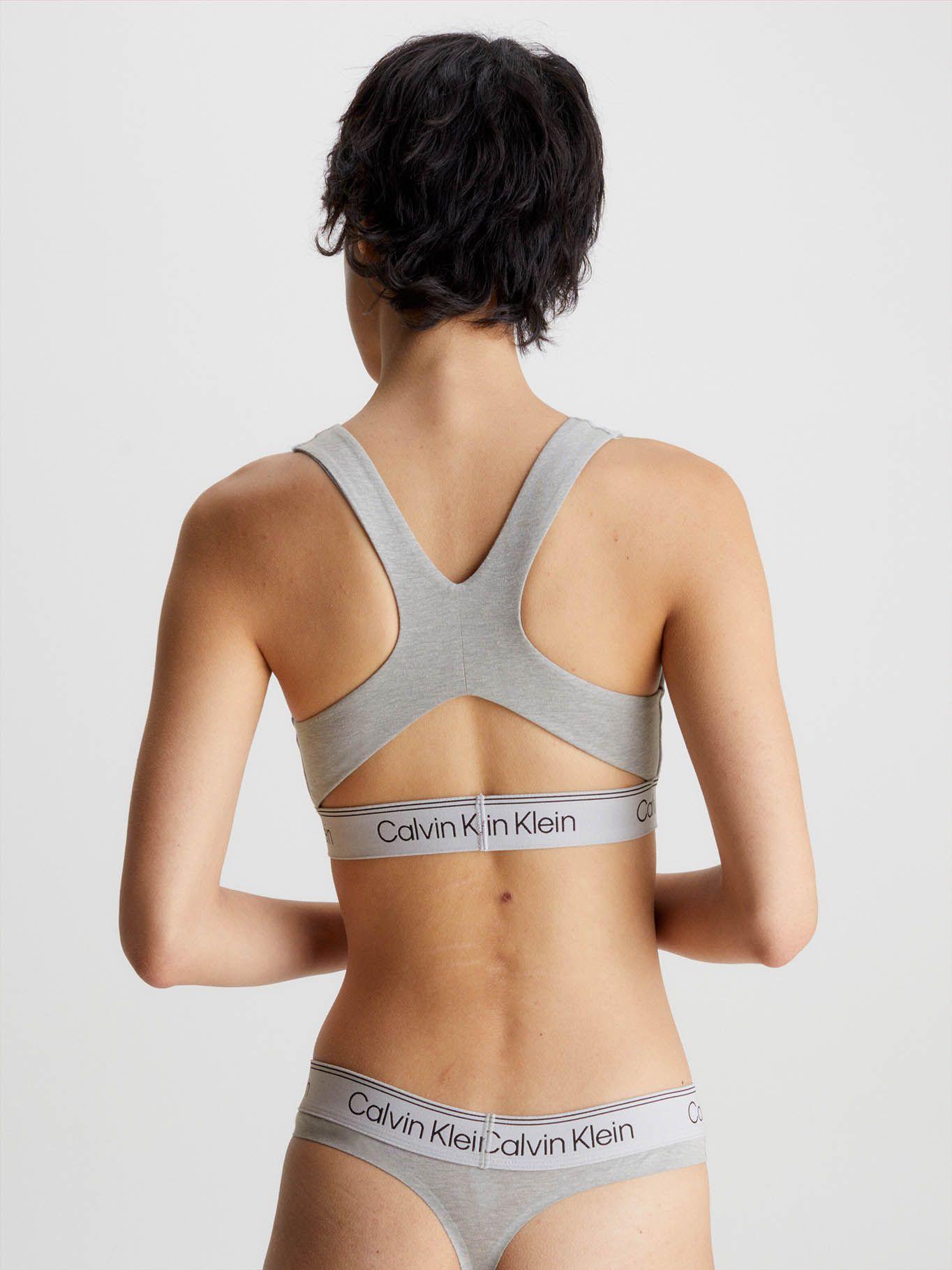 Bralette con logo Gris Calvin Klein-2