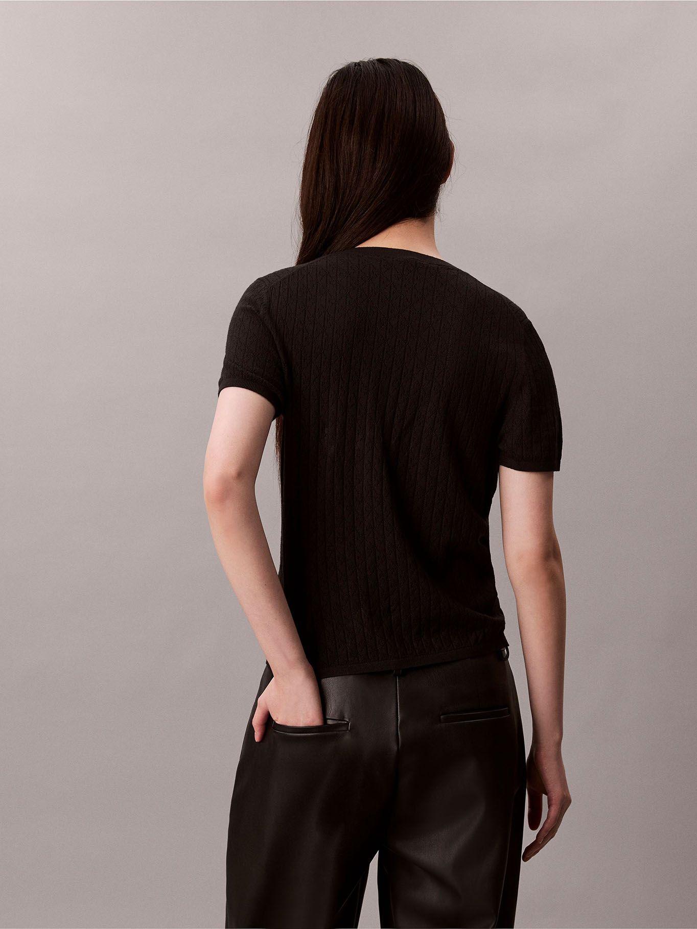 Blusa En Tejido Calado Negro Calvin Klein-2