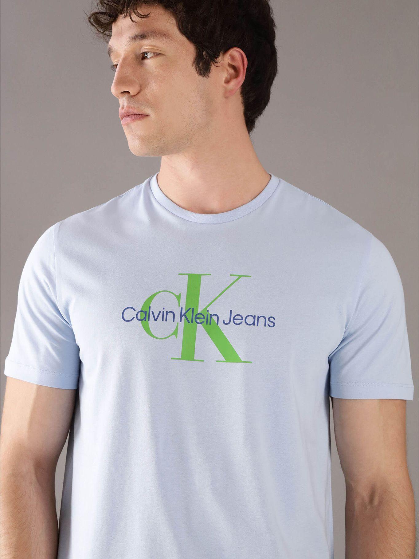 Polera Monogram / Celeste Calvin Klein-3