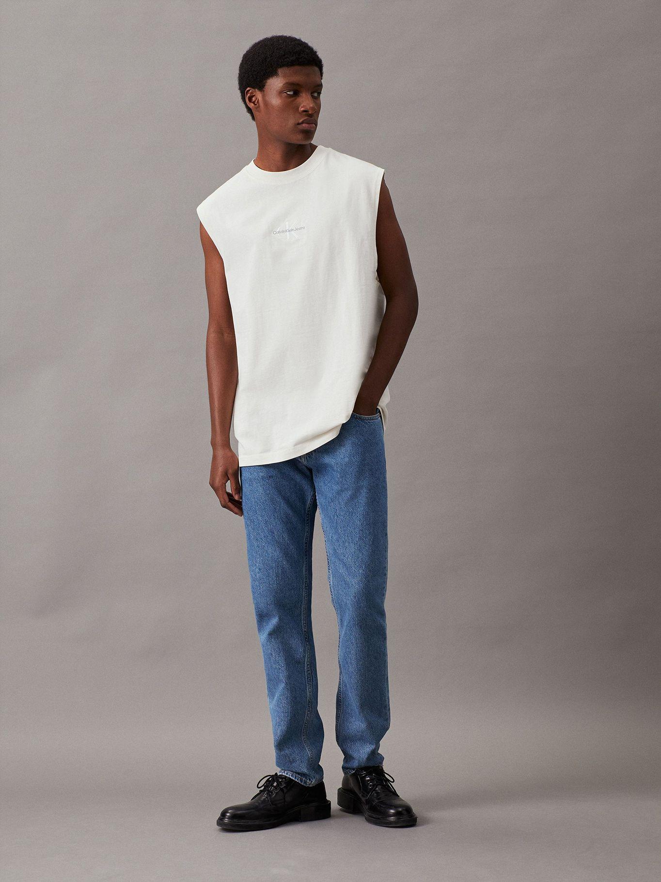 Polera Sin Mangas Monologo Blanco Calvin Klein-1