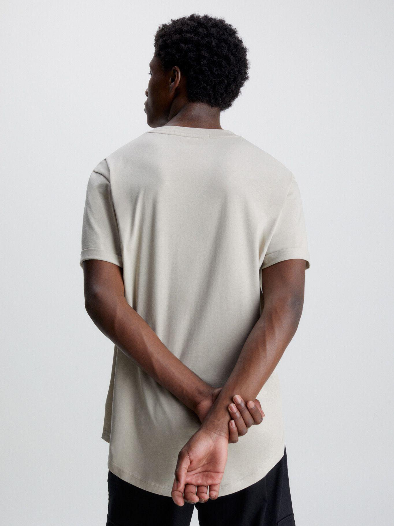 Polera Badge Turn Up Beige Calvin Klein-2