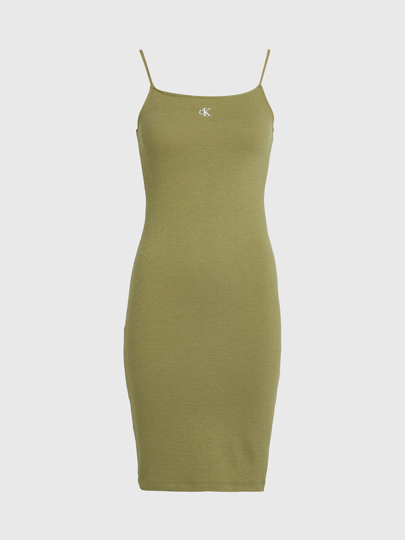 Vestido Slub Rib Verde Calvin Klein-6