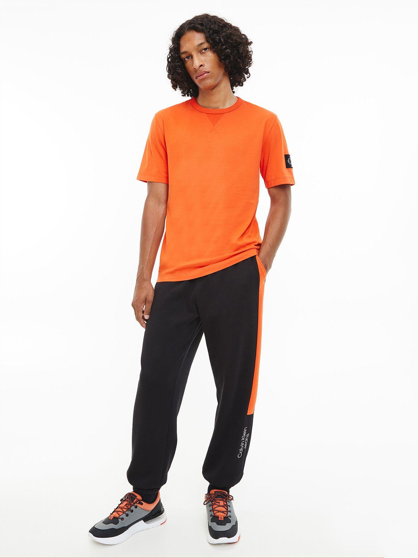 Polera Monogram Sleeve Naranja Calvin Klein-1