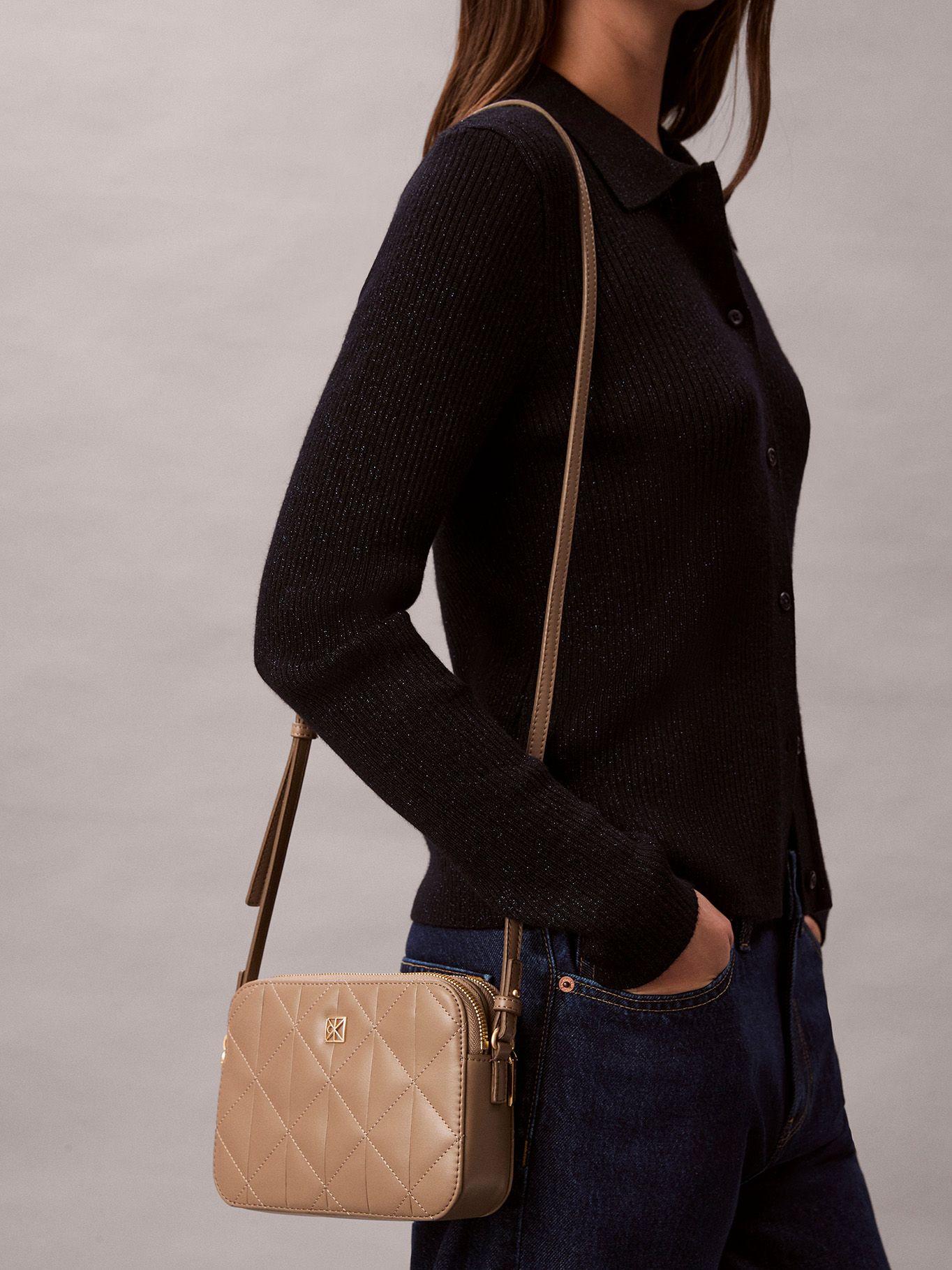 Cartera Camera Acolchada Beige Calvin Klein-4