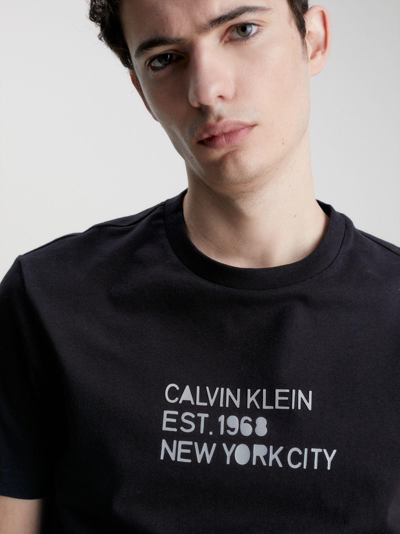 Polera Mixed Print Stencil Negro Calvin Klein-3