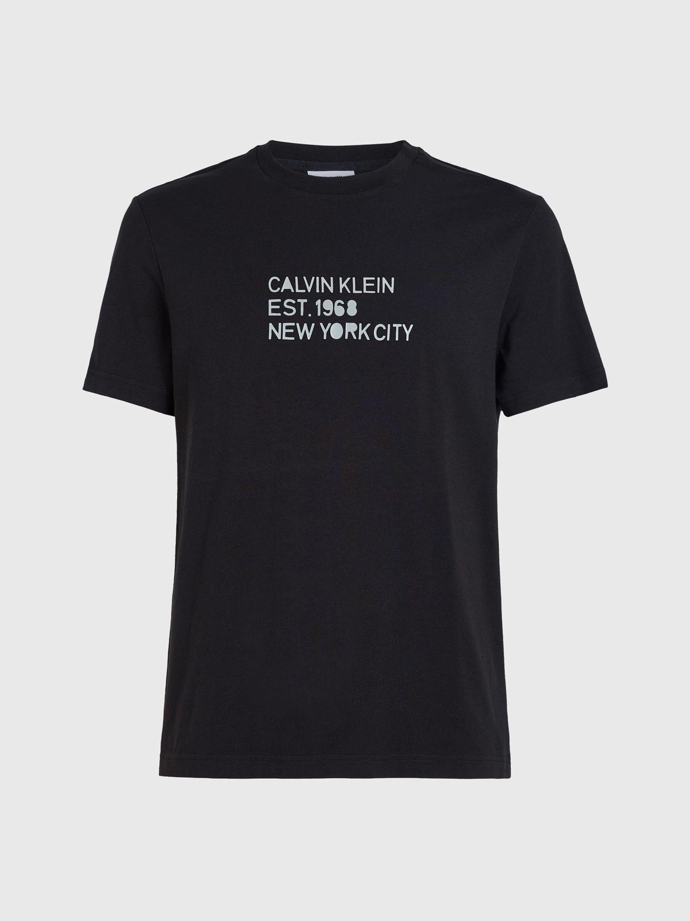 Polera Mixed Print Stencil Negro Calvin Klein-4