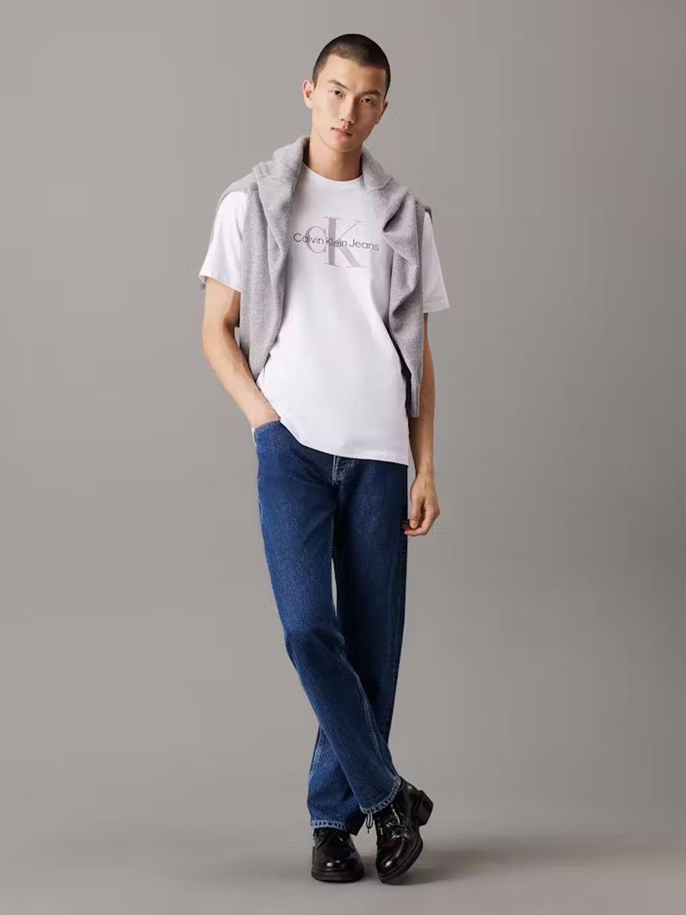 Polera Monogram Tee Blanco Calvin Klein-1