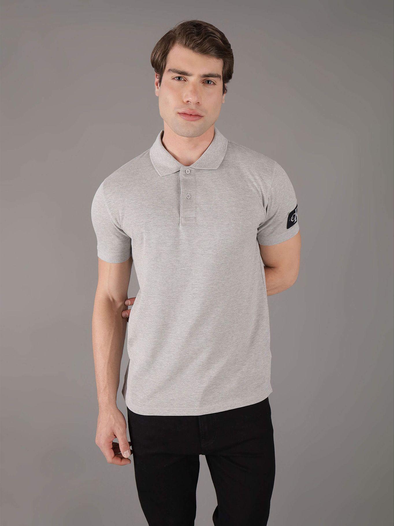 Polo Badge Gris Calvin Klein-0