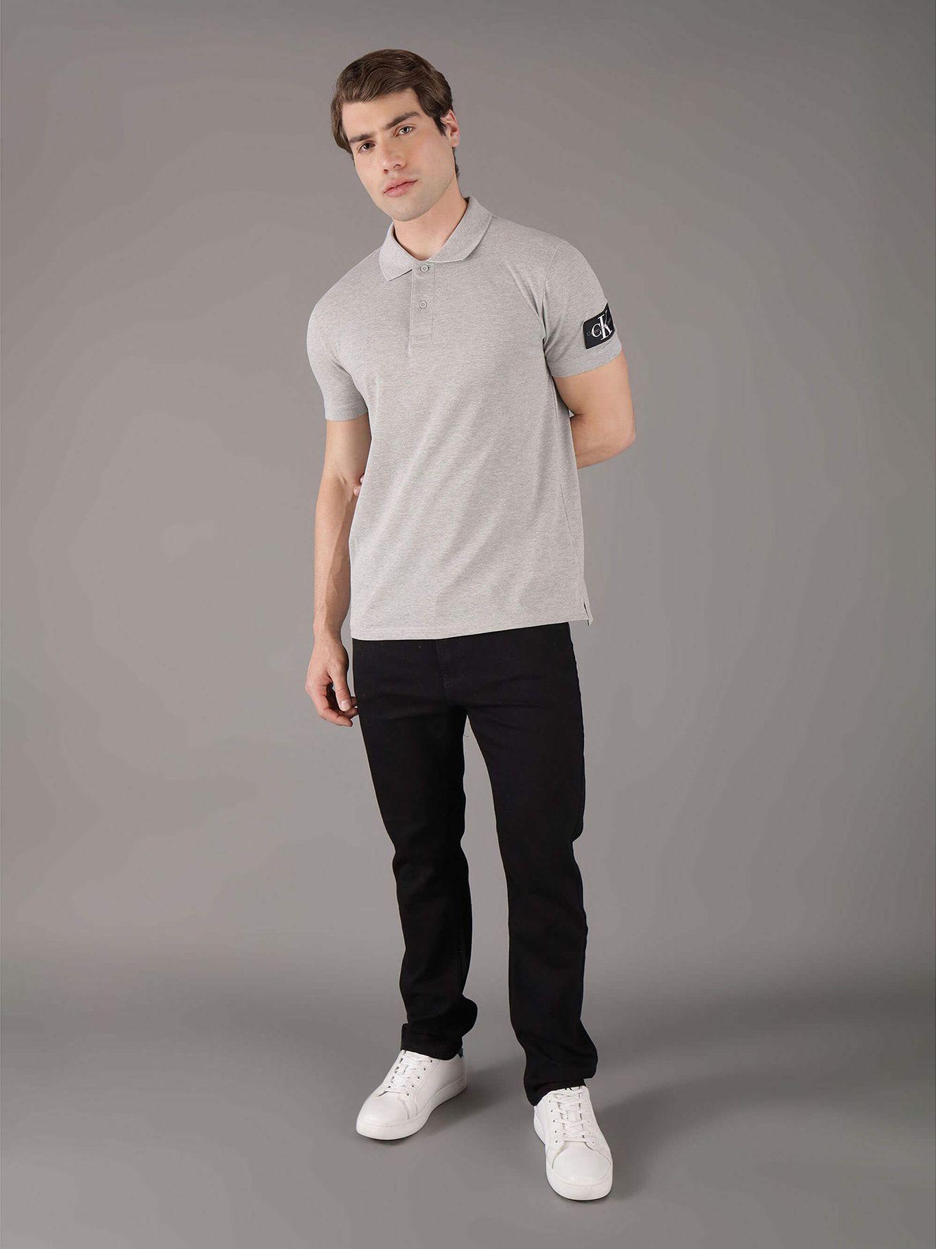 Polo Badge Gris Calvin Klein-1