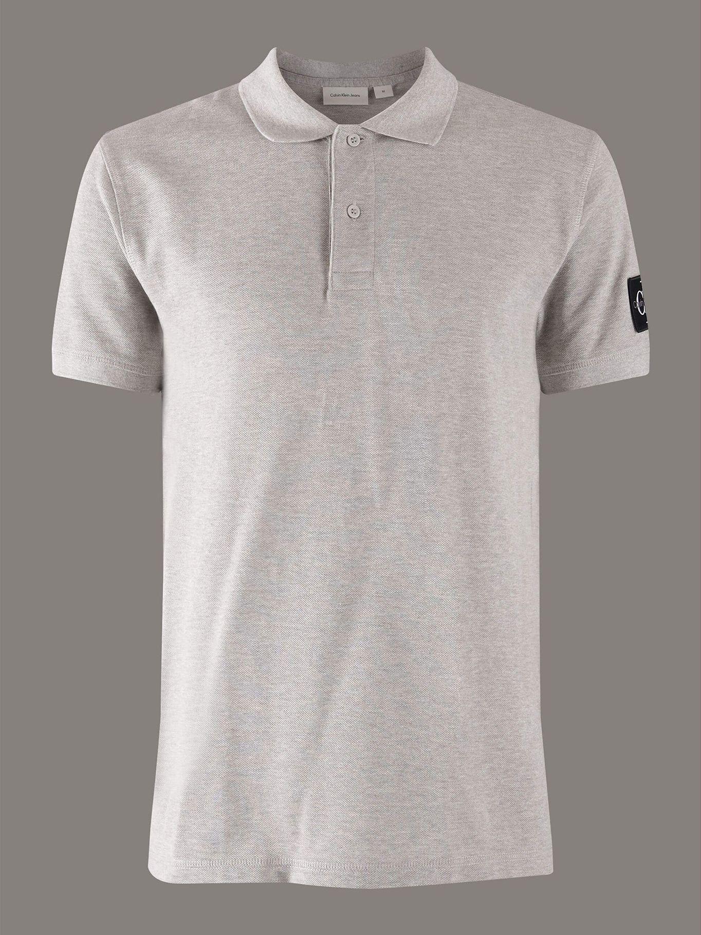 Polo Badge Gris Calvin Klein-4