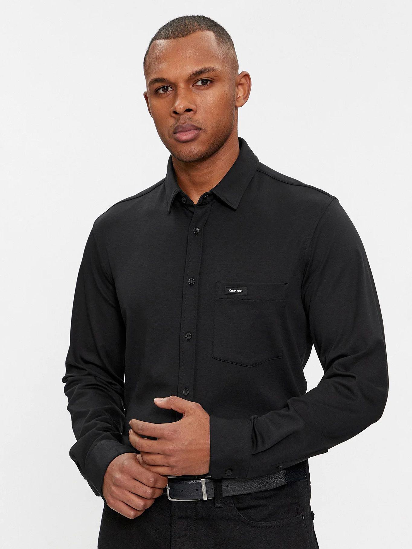 Camisa Slim Fit Liquid Touch Negro Calvin Klein-0