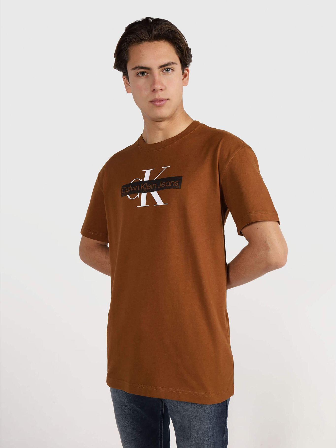 Polera Monologo Stencil Café Calvin Klein-0
