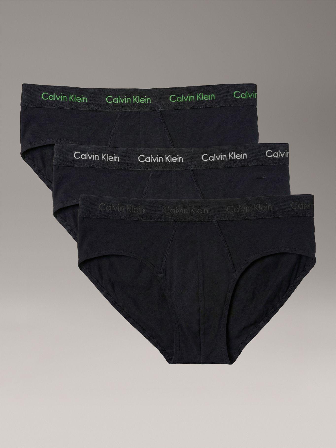 Pack 3 Slips Cotton Stretch Negro Calvin Klein-0
