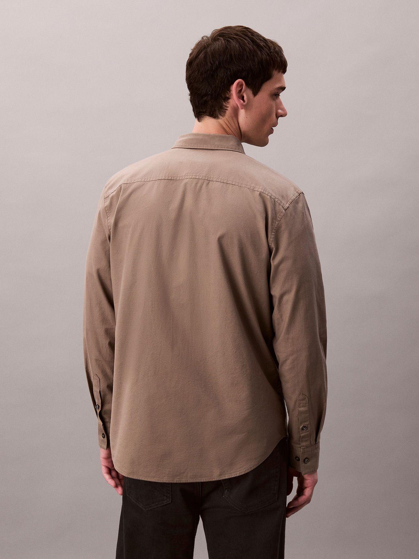 Camisa Oxford Clásica Beige Calvin Klein-2