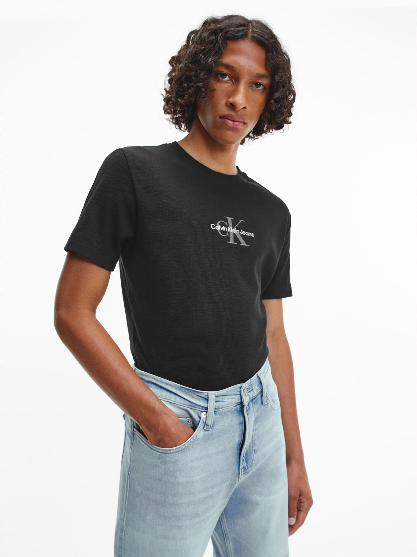 Polera Slub Rib Negro 899 Calvin Klein-0