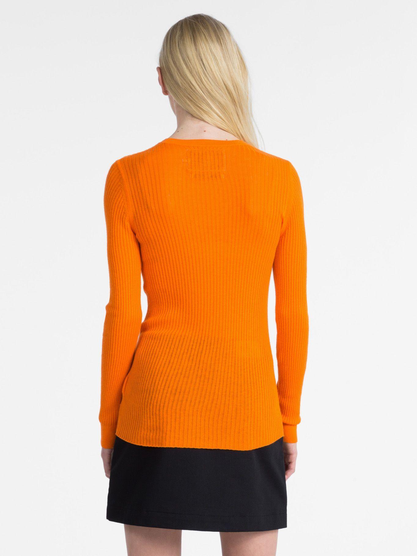Suéter Rib Silk Naranja Calvin Klein-1