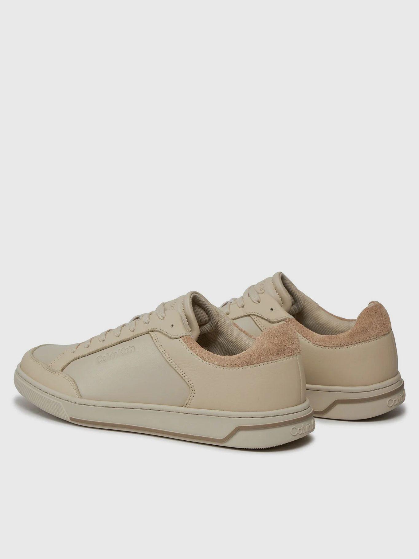 Zapatilla de Cuero Low Top Lace Up Beige Calvin Klein-1