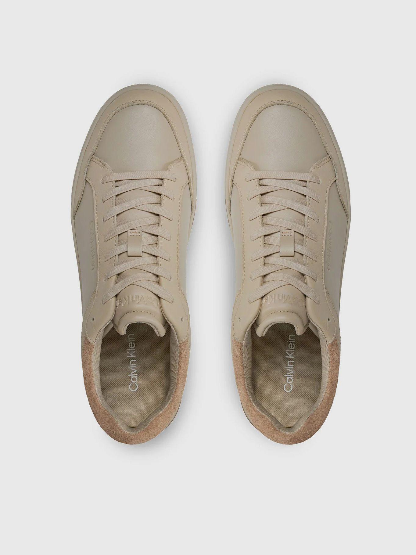 Zapatilla de Cuero Low Top Lace Up Beige Calvin Klein-2