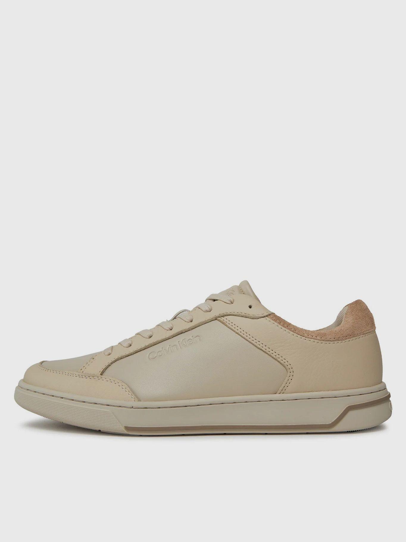 Zapatilla de Cuero Low Top Lace Up Beige Calvin Klein-5