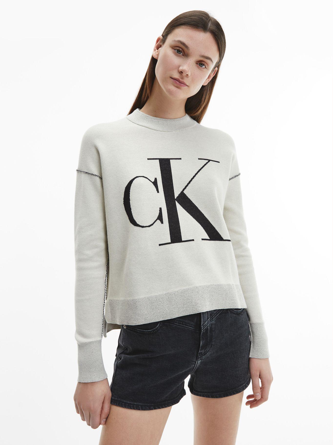 Suéter Ck Loose Beige Calvin Klein Mujer-2