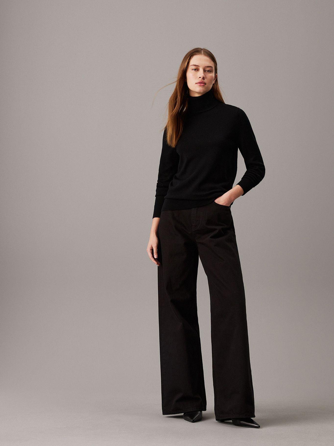 Sweater Merino Wool Roll Neck Negro Calvin Klein-1