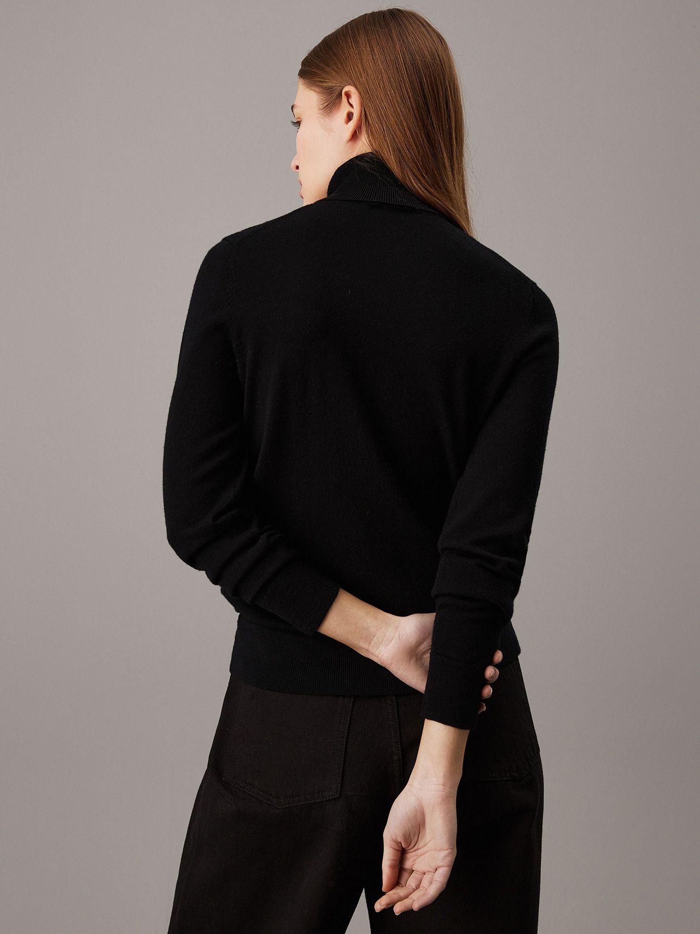 Sweater Merino Wool Roll Neck Negro Calvin Klein-2
