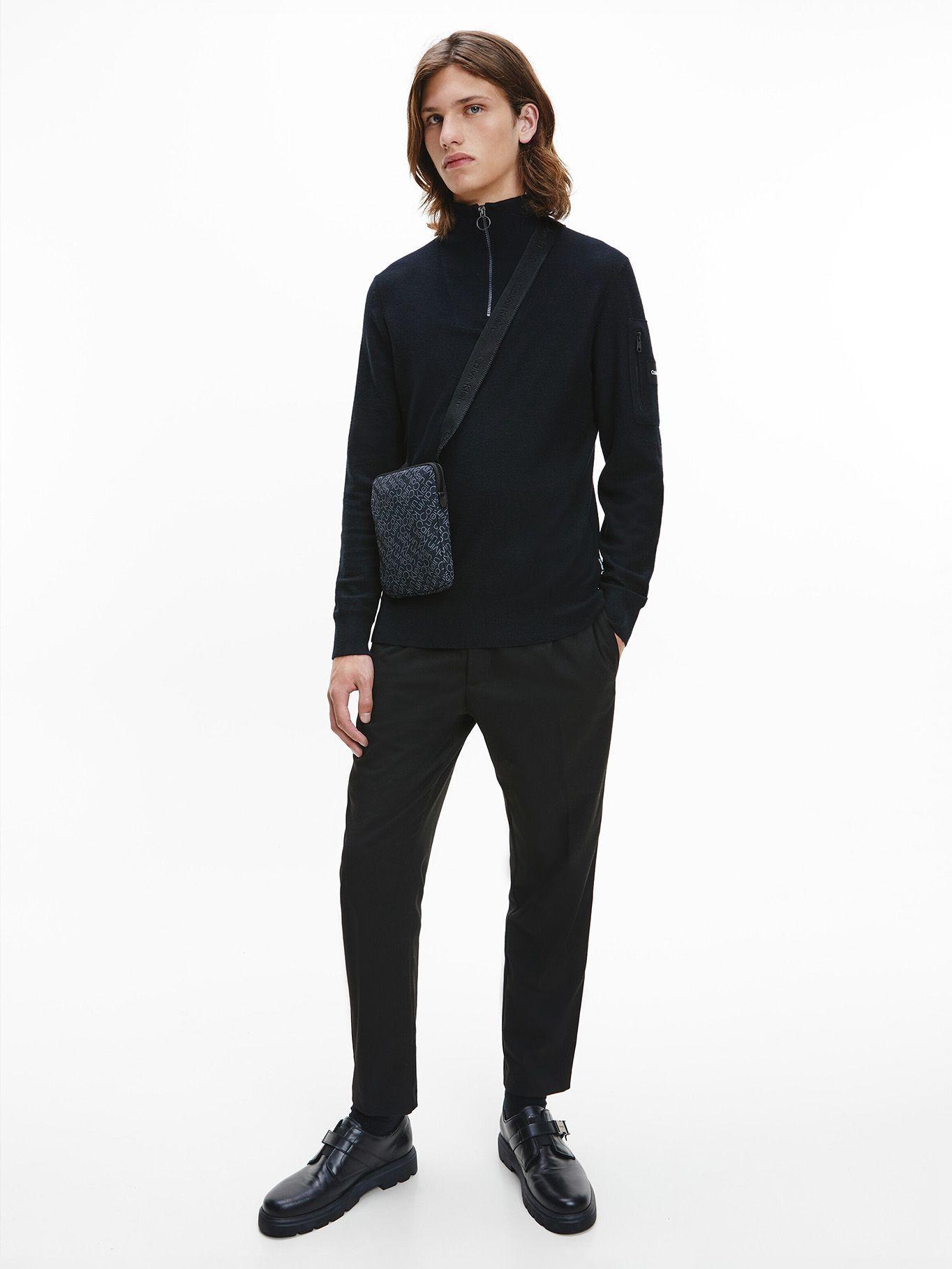 Messenger Ck Code Flatpack Negro Logo Calvin Klein-4