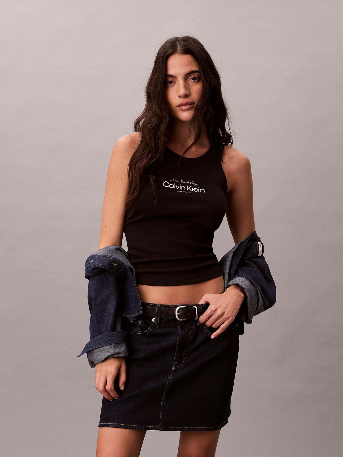 Polera sin Mangas Logo NYC Negro Calvin Klein-0