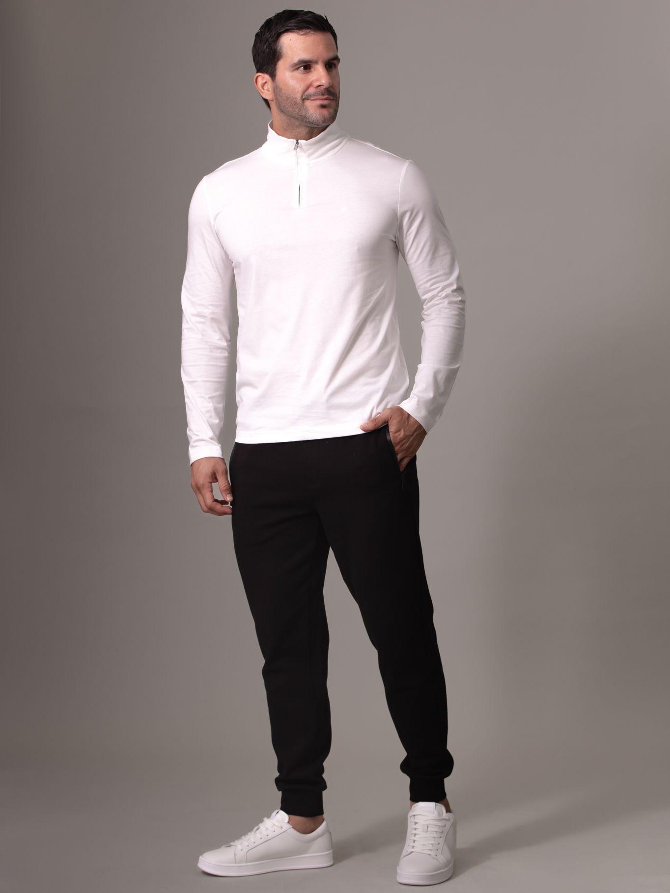 Polera LS con Cierre Liquid Touch Blanco Calvin Klein-1