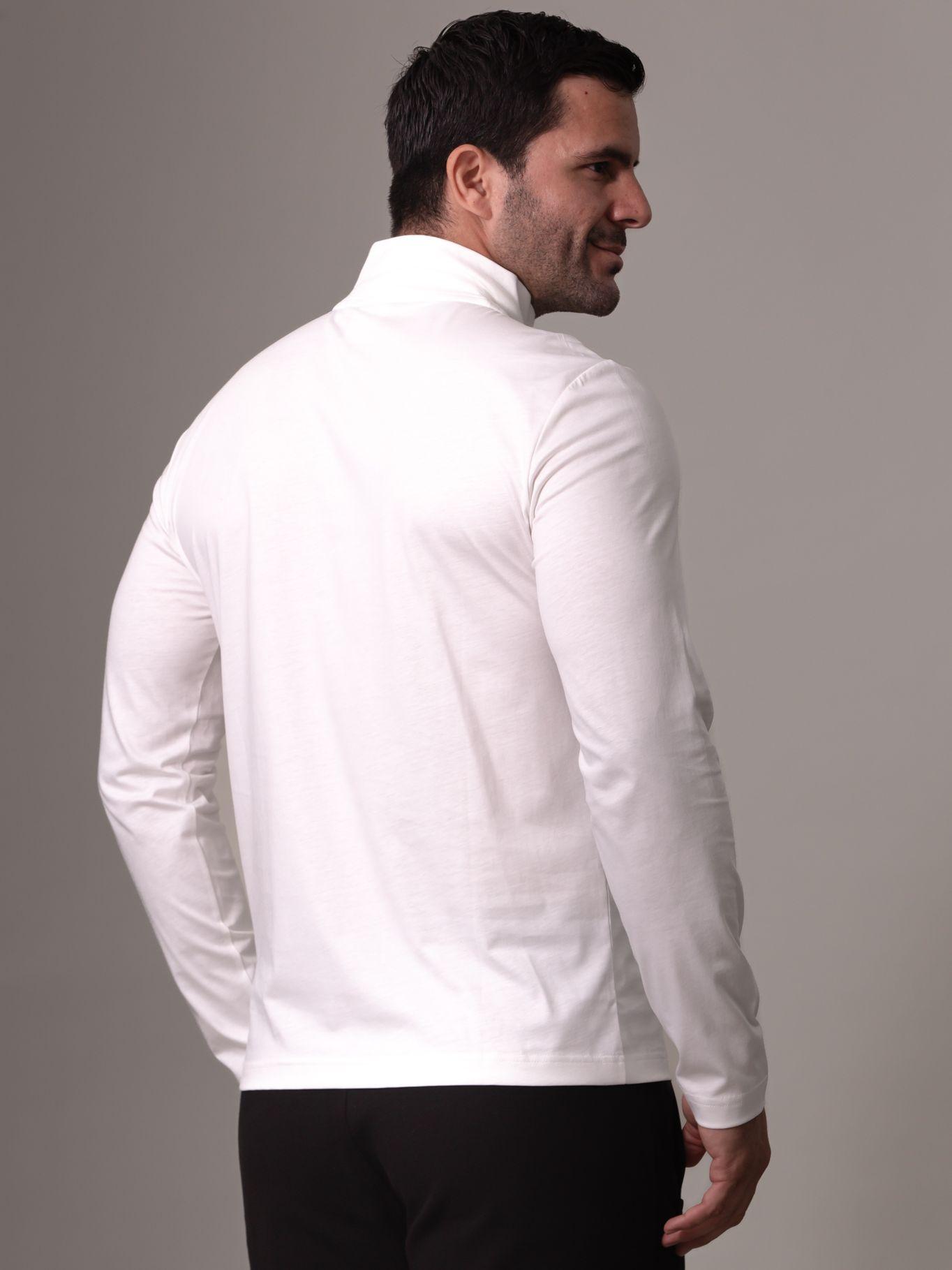 Polera LS con Cierre Liquid Touch Blanco Calvin Klein-3