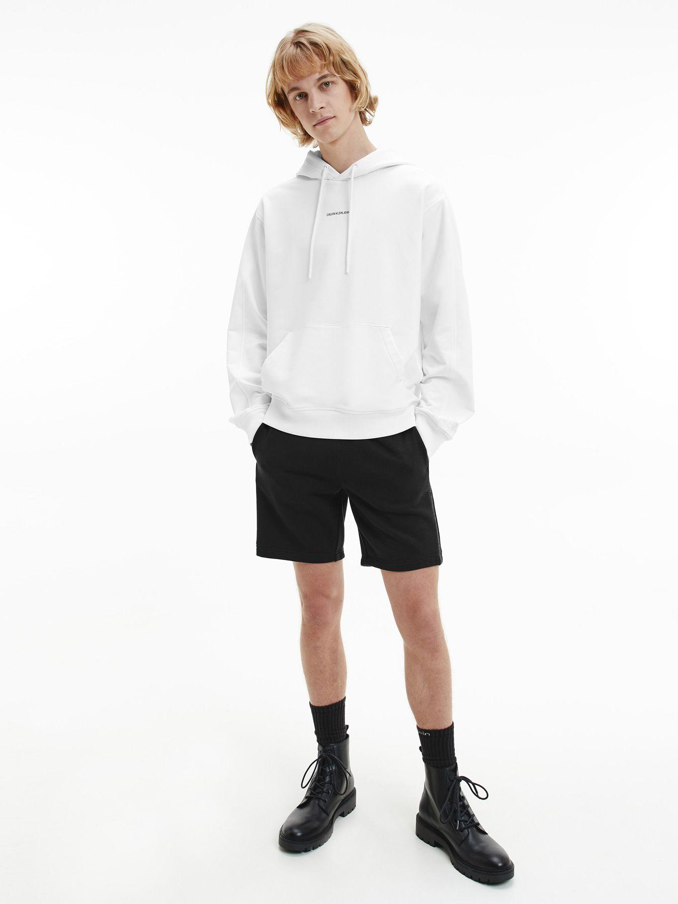 Hoodie Micro Branding Blanco Calvin Klein-0