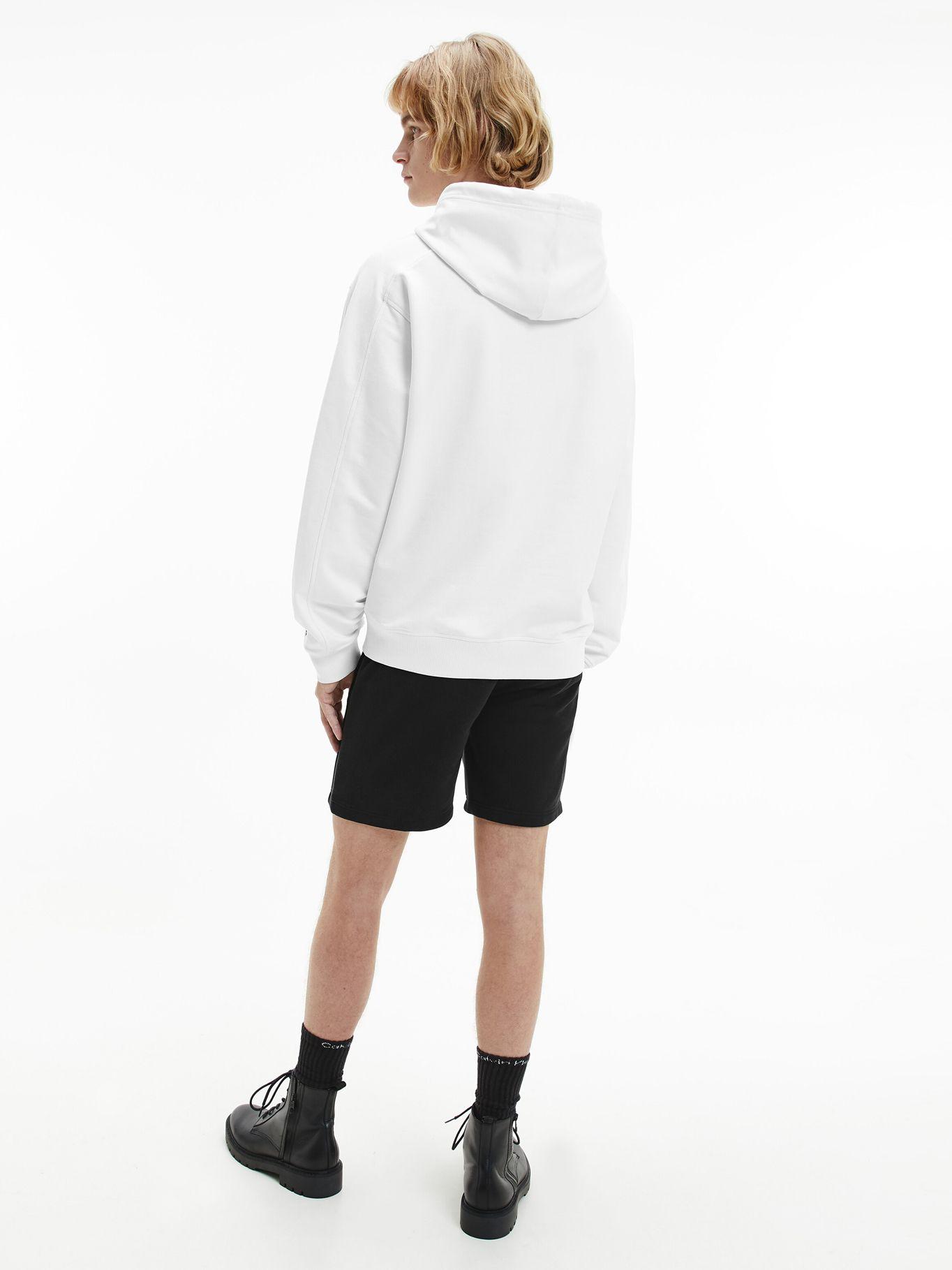 Hoodie Micro Branding Blanco Calvin Klein-2