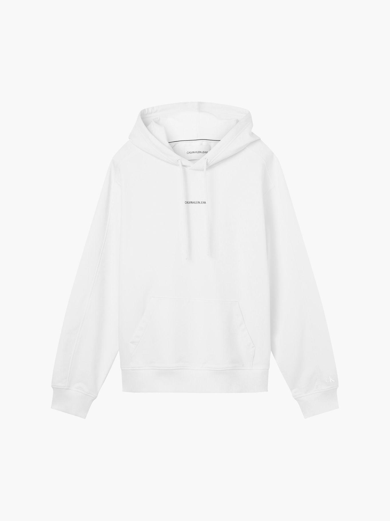 Hoodie Micro Branding Blanco Calvin Klein-4