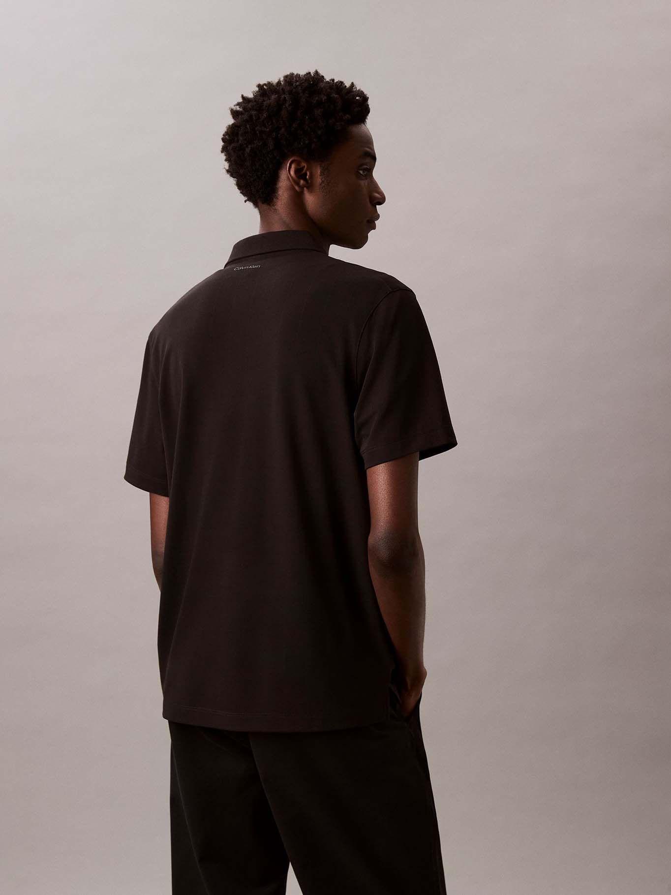 Polo Elástico con Rayas Negro Calvin Klein-2