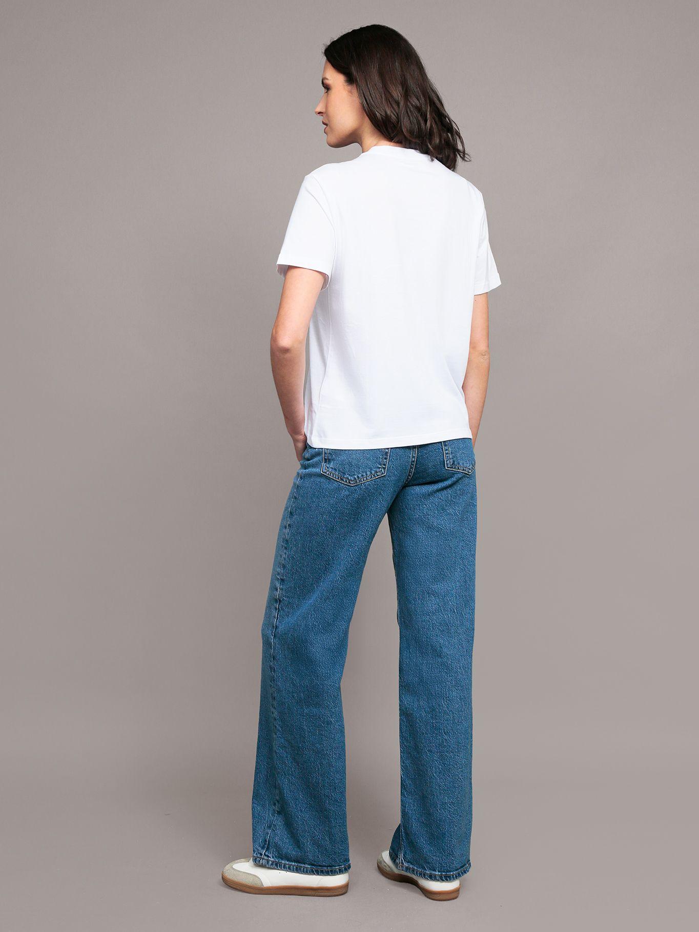 Polera classic con logo tape Blanco Calvin Klein-2