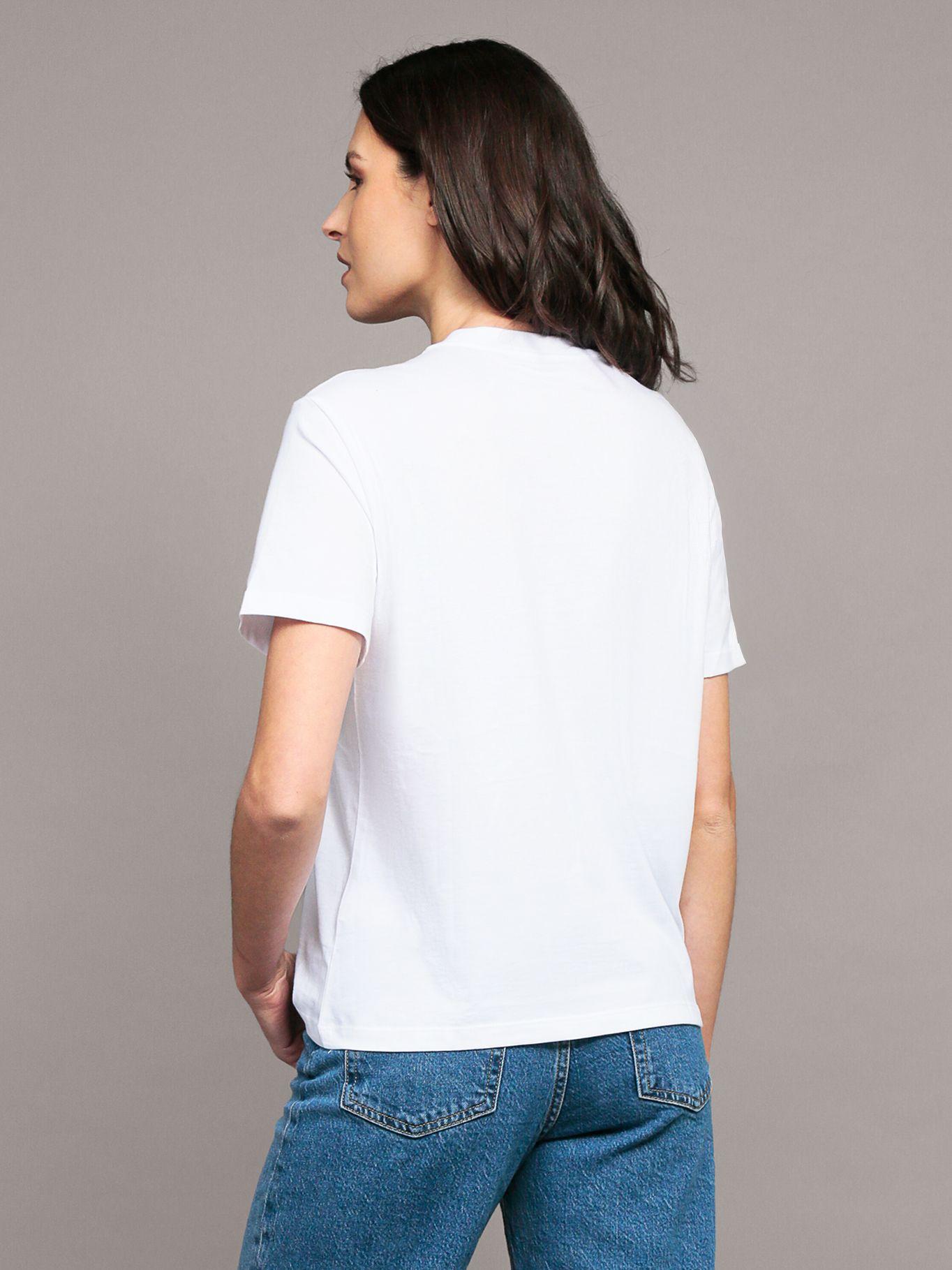 Polera classic con logo tape Blanco Calvin Klein-3