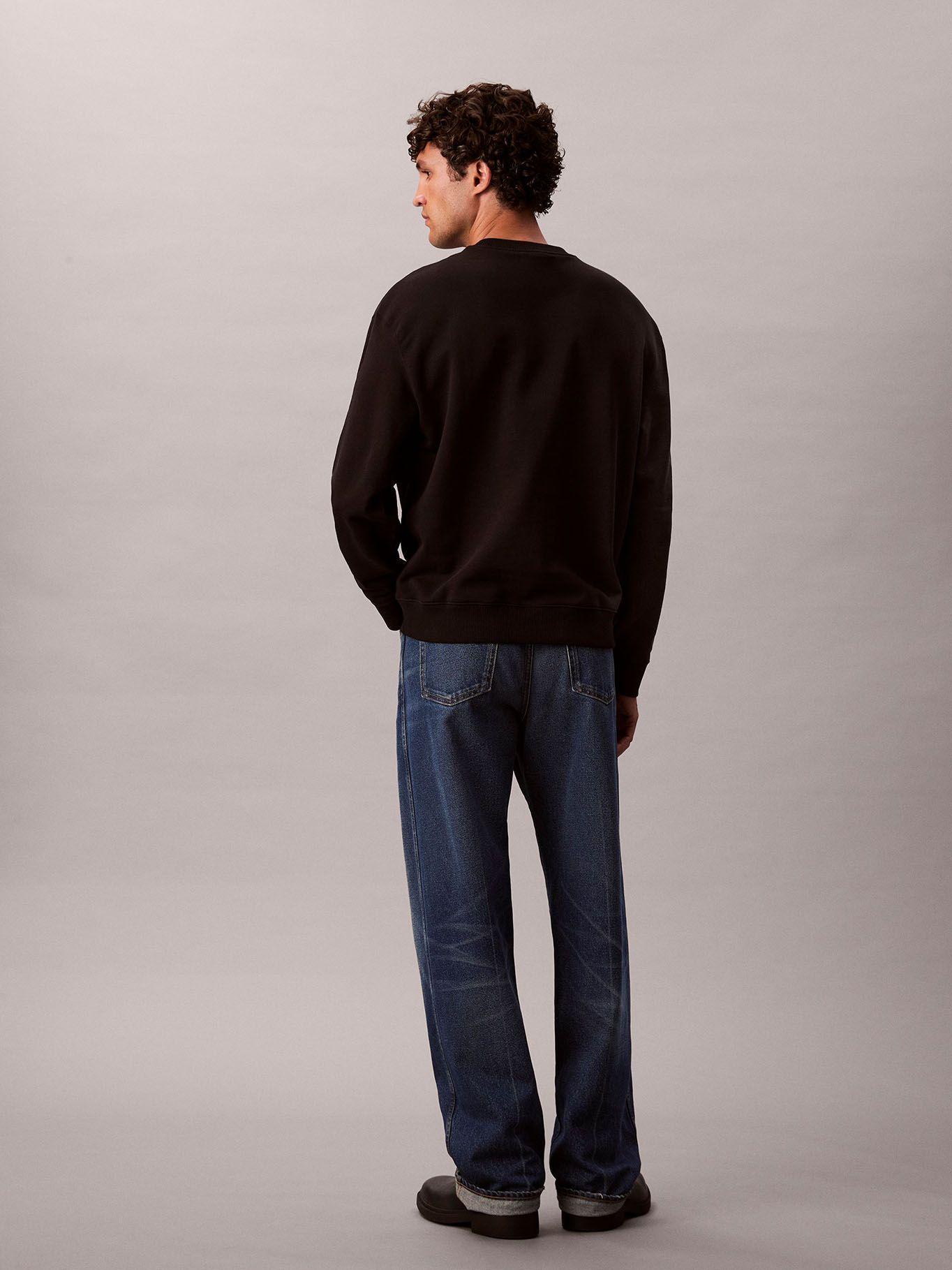 Polerón de Felpa Monograma Estampado Negro Calvin Klein-2