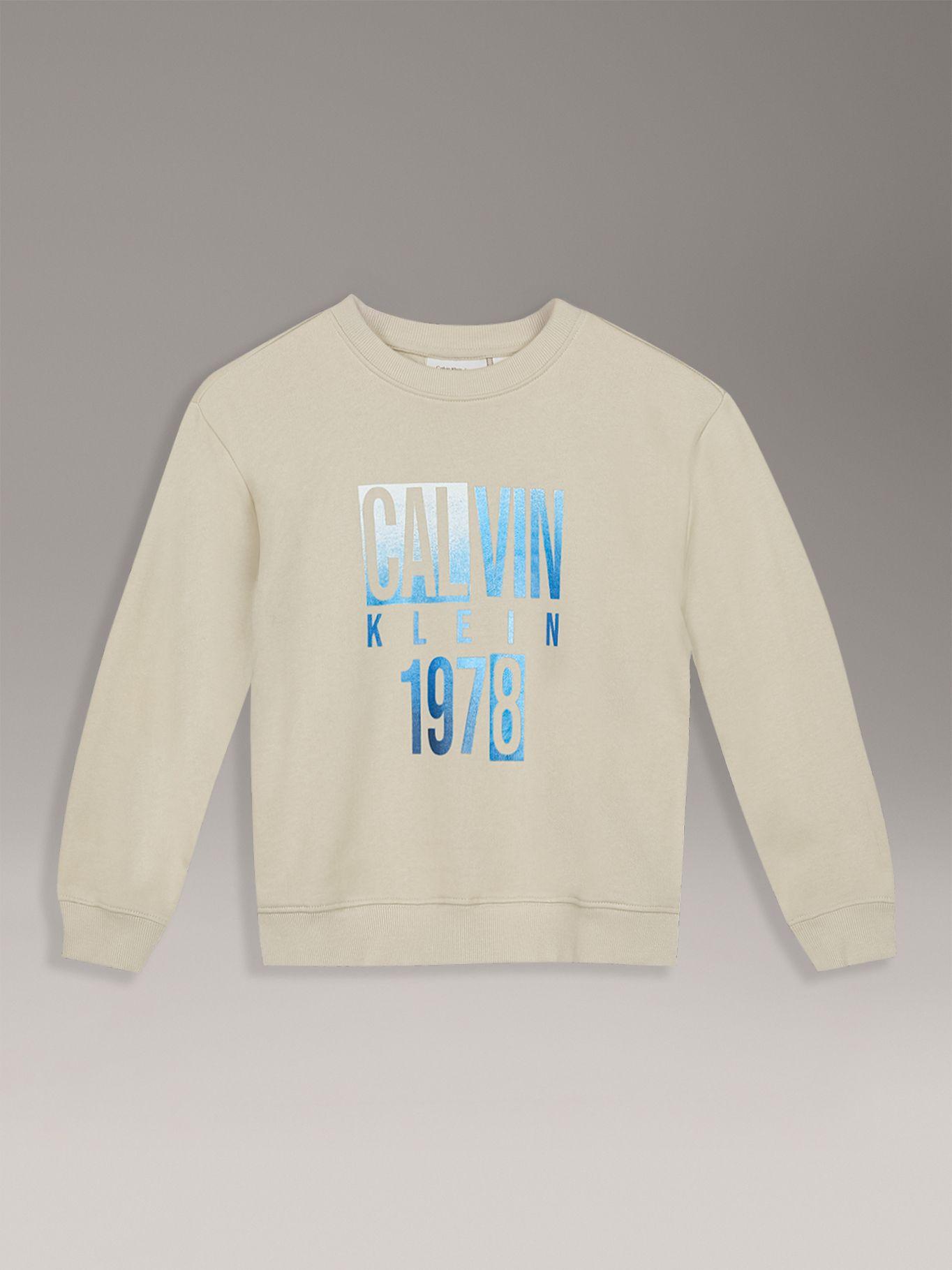 Polerón Niño Gradient Graphic Beige Calvin Klein-0