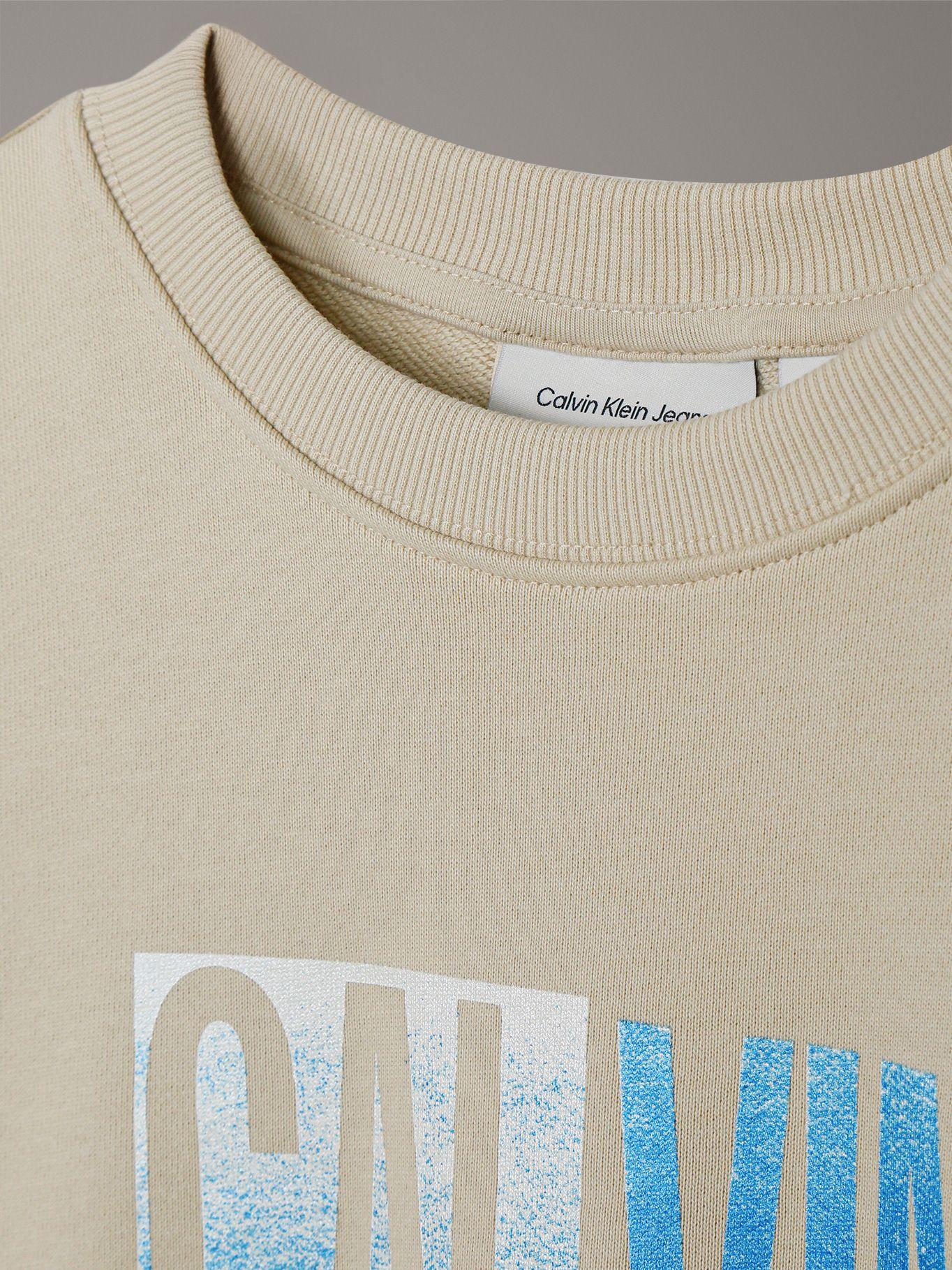Polerón Niño Gradient Graphic Beige Calvin Klein-3