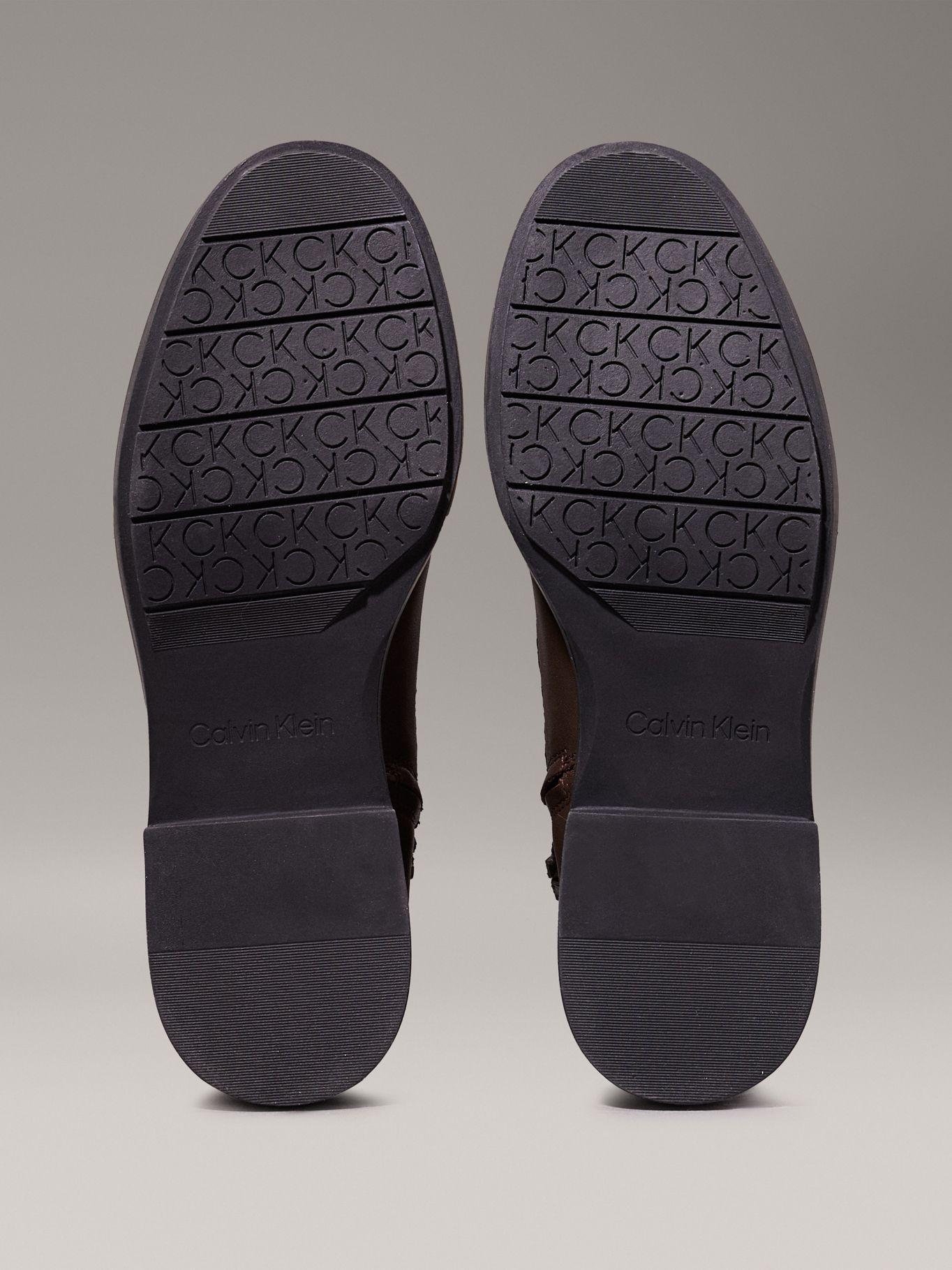 Botas Flat Combat Café Calvin Klein Mujer-2