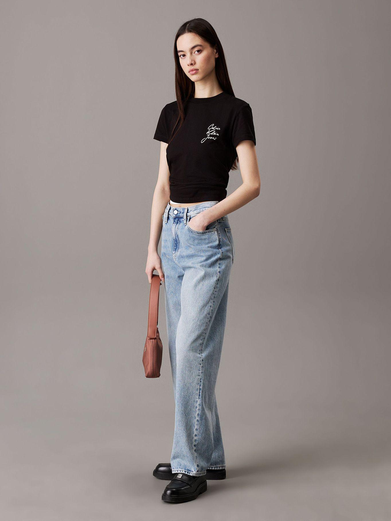 Polera slim y logo Negro Calvin Klein-1