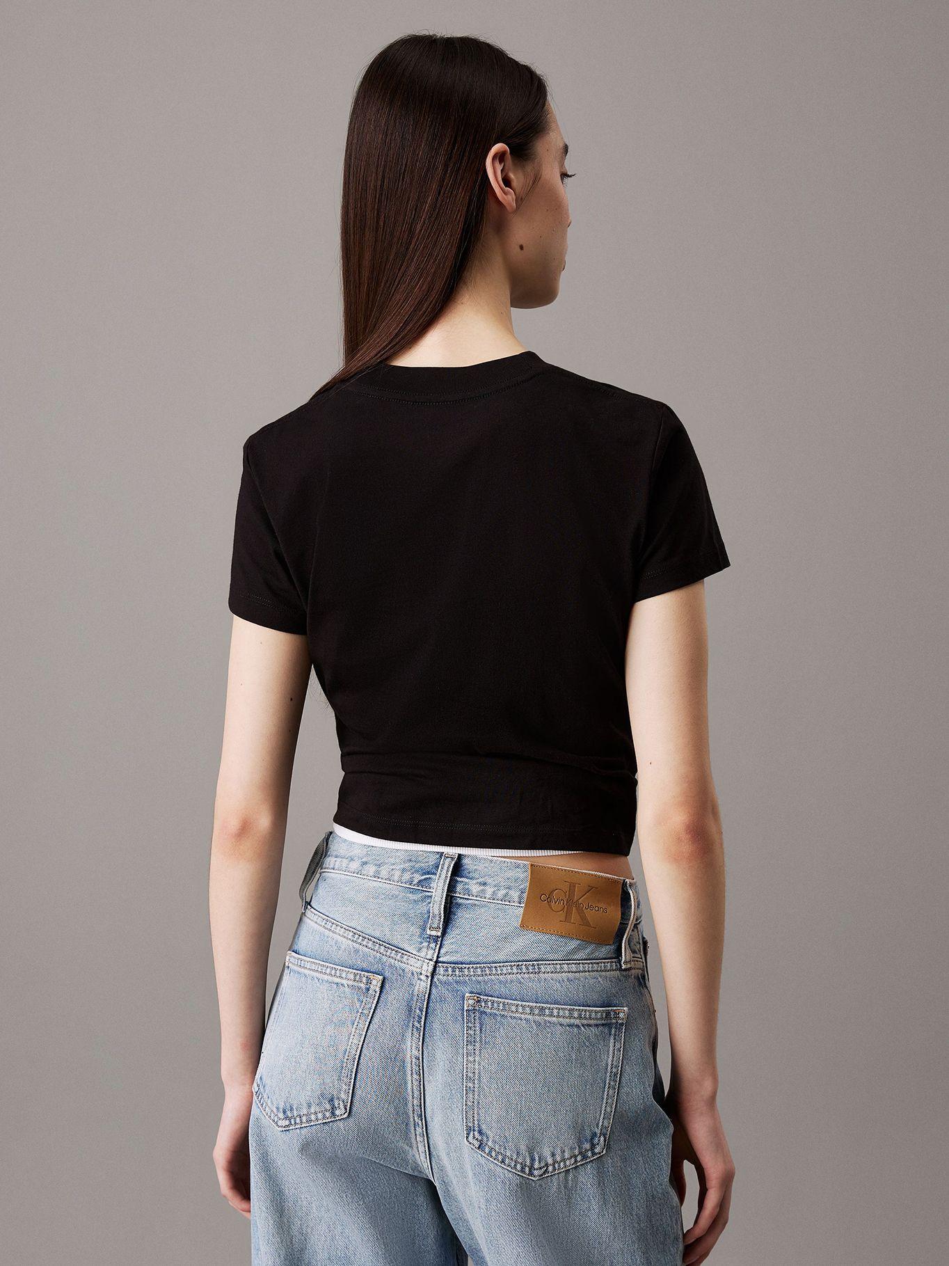 Polera slim y logo Negro Calvin Klein-2